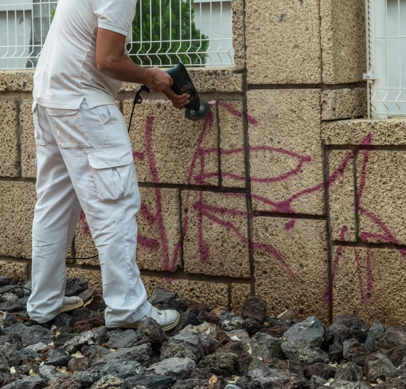 Removing graffiti from walls