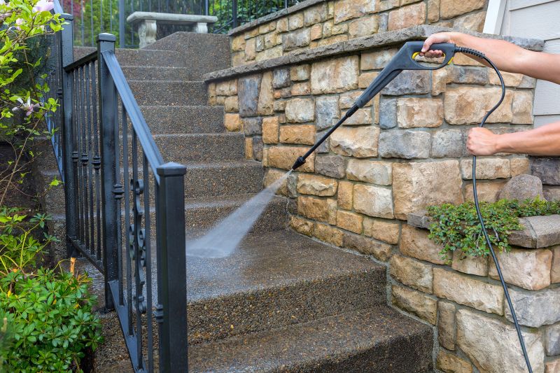 Cleaning outdoor stairs